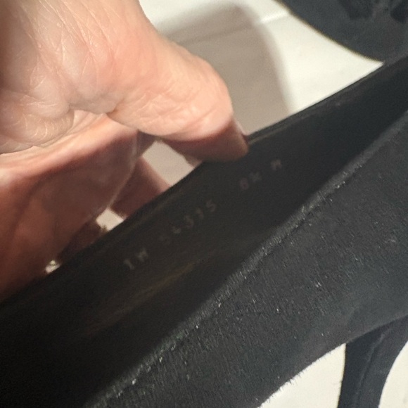 Stuart Weitzman Black Ruffle Peep Toe Heels - Picture 12 of 16